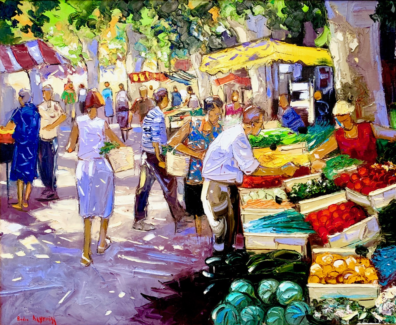 Aix-en-provence market day painting